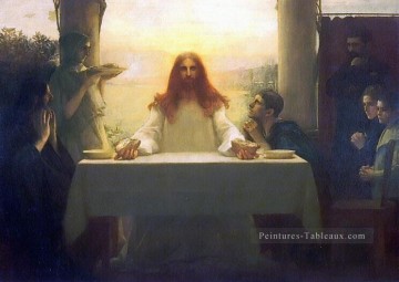 Christ et les disciples à Emmaüs Pascal Dagnan Bouveret Peinture à l'huile